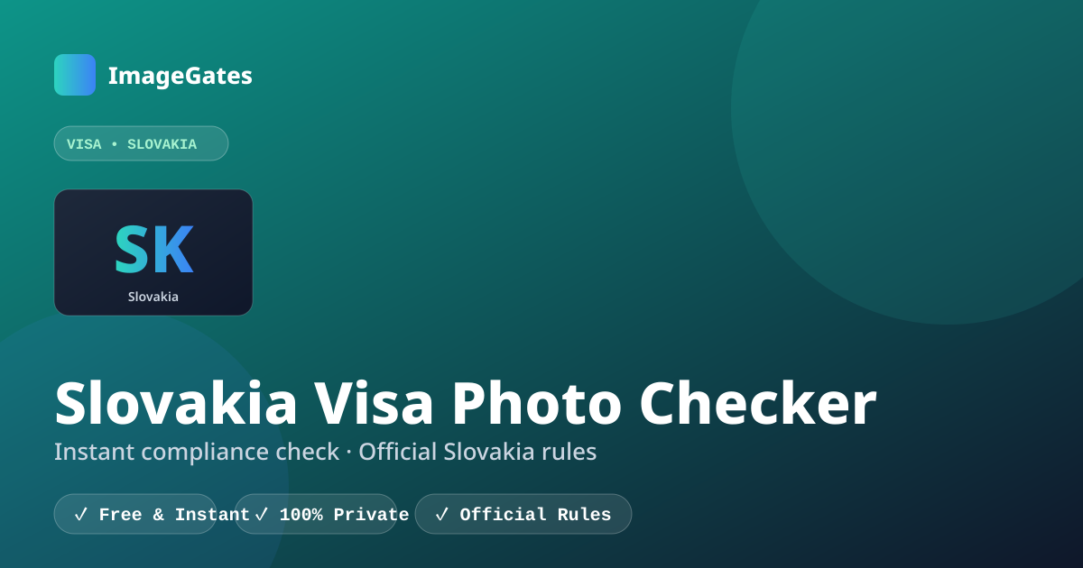 Slovakia Visa Photo Checker – Instant Compliance Tool (35×45 mm)